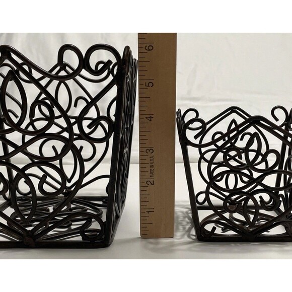 Southern Living at Home Rosedale Plant Holders Set of 2 Estate Iron Collection - Picture 2 of 8